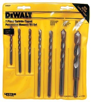 Dewalt 7 Piece Carbide Hammer Bit Set