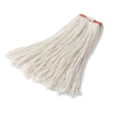 Rubbermaid White, 32-oz Rayon Cut-End Premium Mop Heads-1-in Orange Headband