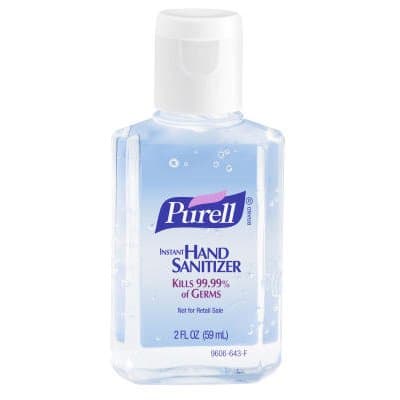 GOJO Clear, Instant Hand Sanitizer Personal Squeeze Bottle- 2-oz