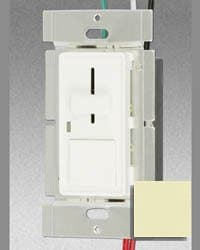 GP Single Pole 600W Slide Dimmer W/ Push Switch, Ivory