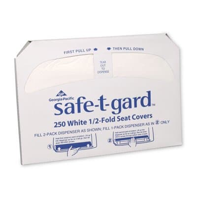 Georgia-Pacific White, Half-Fold Toilet Seat Covers