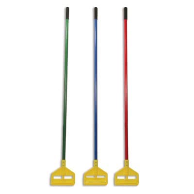 Rubbermaid Blue and Yellow, Invader Fiberglass Side-Gate Wet-Mop Handle-60-in