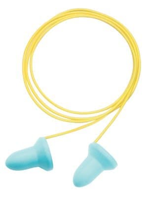 Howard Leight Turquoise / Yellow Corded Pilot Multiple-Use Earplug