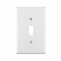 1-Gang Toggle Switch Wall Plate, White