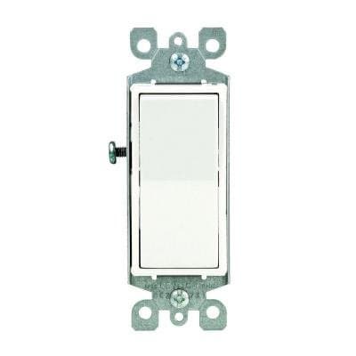 HomElectrical 15 Amp 3-way Rocker Decora Switch, White