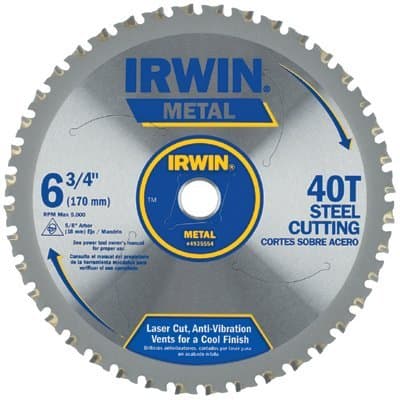 Irwin 7-1/4" 48 Teeth Metal Cutting Circular Saw Blade