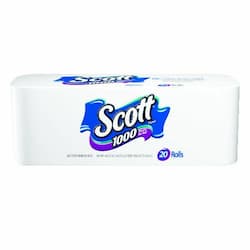 1000 Sheet, 1 Ply SCOTT Standard Roll Bathroom Tissue