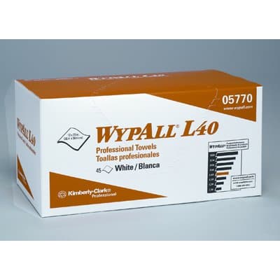 Kimberly-Clark White, 45 Count WYPALL L40 Professional Towels-12 x 23