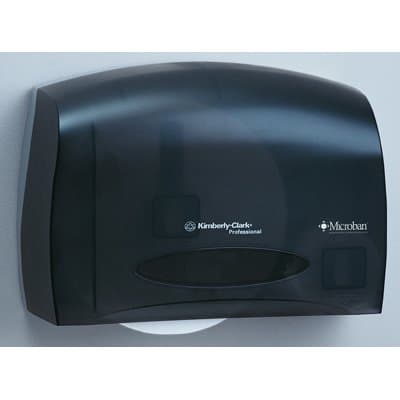 Kimberly-Clark Smoke and Gray Colored IN-SIGHT Coreless JRT Tissue Dispenser-14.125 x 6 x 9.75