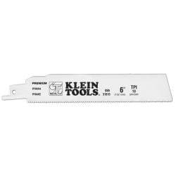 Klein Tools 6'' Premium Reciprocating Saw Blade, 18 TPI, 5-pk