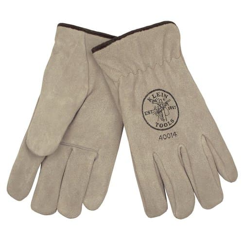 Klein Tools Lined Cowhide Drivers Gloves-Extra Large