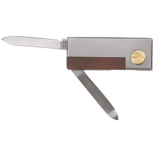 Klein Tools Money-Clip Pocket Knife, Stainless Steel Spearpoint Blade and Nail File