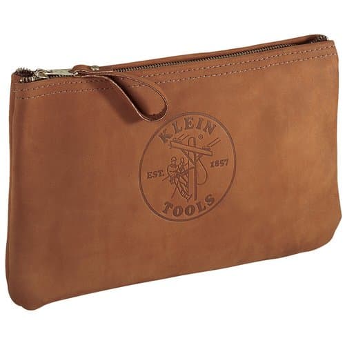 Klein Tools Top-Grain Leather Zipper Bag