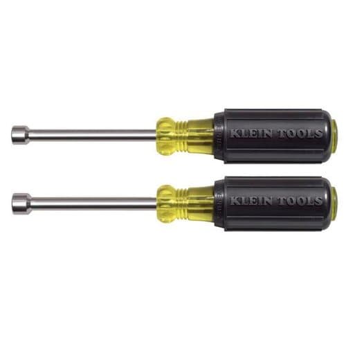 Klein Tools 2-Piece Magnetic Tip Nut Driver Set, 3'' Hollow Shanks