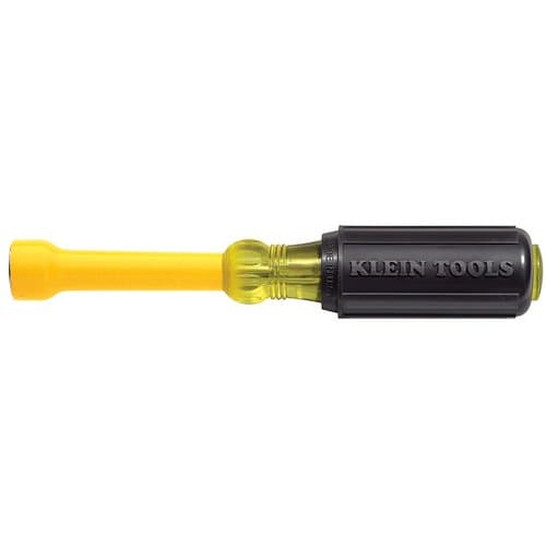 Klein Tools 7/16'' Coated Nut Driver, Hollow Shank
