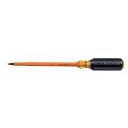 Klein Tools Insulated Screwdriver, #1 Square-Recess Tip, 7'' Shank