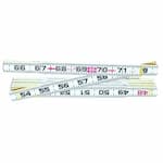 Lufkin 6' x 5/8" Two-Way Flat Reading Wood Red End Ruler