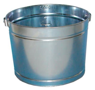 Magnolia Brush 5qt Galvanized Electroplated Metal Pail