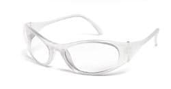 MCR Safety Safety Glasses, Frost Frame, Clear Lens