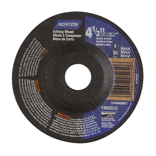 Norton 4-1/2" x .045" x 7/8" Type 27 RightCut Depressed Center Wheel