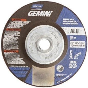 Norton 7" x 1/4" x 5/8"-11 Type 27 Gemini Depressed Center Grinding Wheels