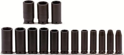 Proto 1/2" Drive 15 Piece Black Oxide Deep Impact Socket Set