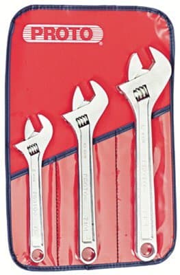 Proto Three Piece Click Stop Adjustable Wrench Set