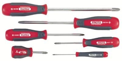 Proto 6 Piece Standard Phillips Screwdriver Set w/Ergonomic Handle