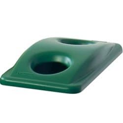 Rubbermaid Green Bottle & Can Recycling Lid for Slim Jim Waste Containers