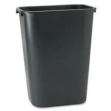 Rubbermaid Black Soft Molded Plastic 28-1/8 qt. Wastebasket