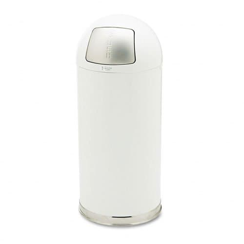 Rubbermaid White 15 Gal Dome Top Receptacle