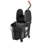 Rubbermaid WaveBrake Down Press Mop Bucket in Black