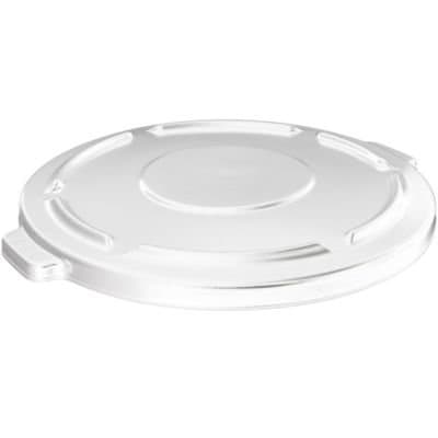 Rubbermaid White, Vented Round Brute Flat Top Lid- 24.5 x 1.5