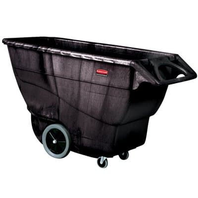 Rubbermaid 1 Cubic Yard Tilt Truck, 2100 lbs, Black