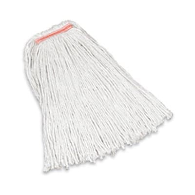 Rubbermaid White, 24-oz Premium Cut-End Cotton Mop- 1-in Orange Headband