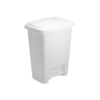 Rubbermaid White, Step-On Waste Basket-33 Quart