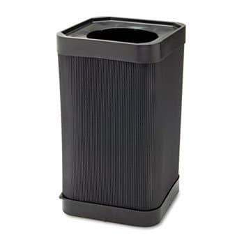 Safco 38 Gallon Black Top Open Receptacle