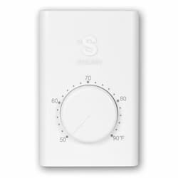 Stelpro Line Voltage Thermostat, Single-Pole, 22 Amp, 120V-277V, White