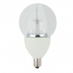 TCP Lighting 4W LED G16 Bulb, Dimmable, E12, 280 lm, 120V, 2700K, Clear