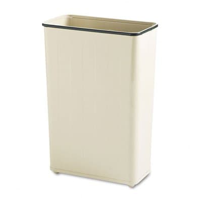 Rubbermaid Almond, Rectangular Steel Fire-Safe Wastebasket- 24 Gallon