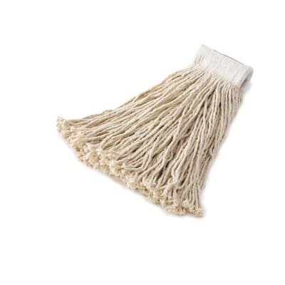 Rubbermaid White, 20-oz Cut-End Economy Cotton Mop Heads-5-in White Headband