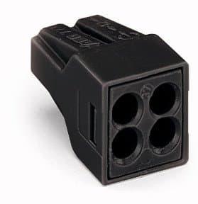 Wago Black 4-Port Pushwire Connectors