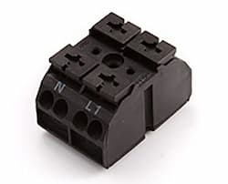 Wago 862-Series 2-Pole Chassis Mount Terminal Block, Black