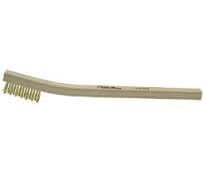 Weiler Small Hand Wire Scratch Brush with Brass Bristles