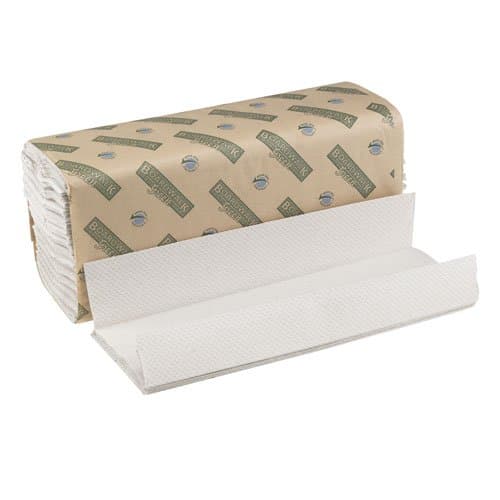Boardwalk Green Seal Certified White C-Fold Hand Paper Towels, 150 Towels