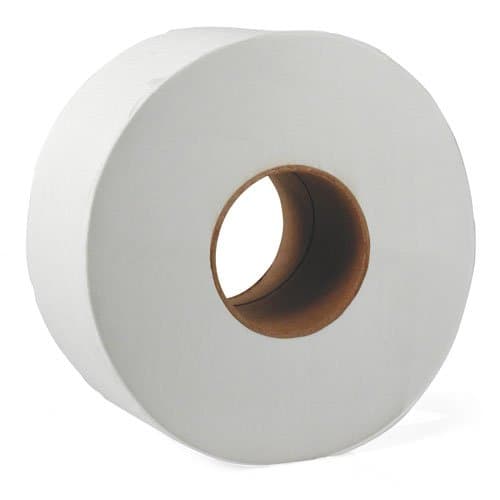 Boardwalk JRT White Jumbo 12 in. Wide 2-Ply Tissue Paper Roll 4000-ft.