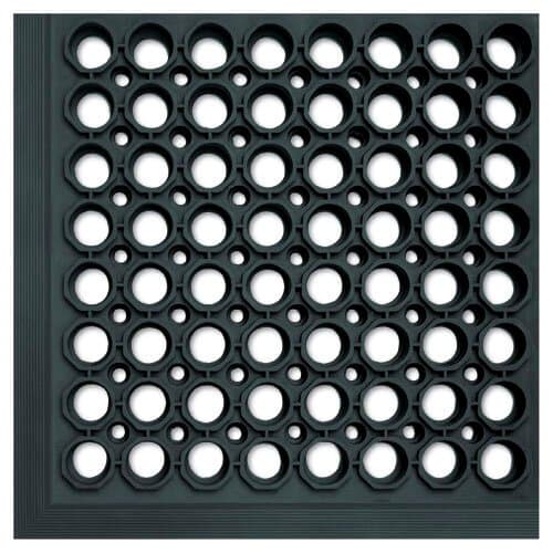 Crown Mats Safewalk-Light Black Anti-Fatigue Drainage Mats 36X60X0.5