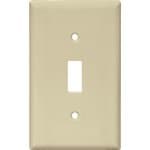 GP 1 Gang Toggle Switch Wall Plate-Mid Size, Ivory