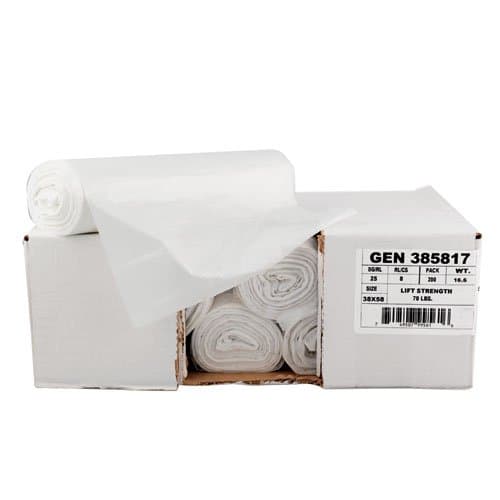 General Supply Clear High-Density 12 Micron 33 Gallon Can Liner