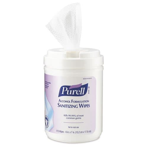 GOJO Purell Alcohol Formulation Sanitizing Wipes 6X7